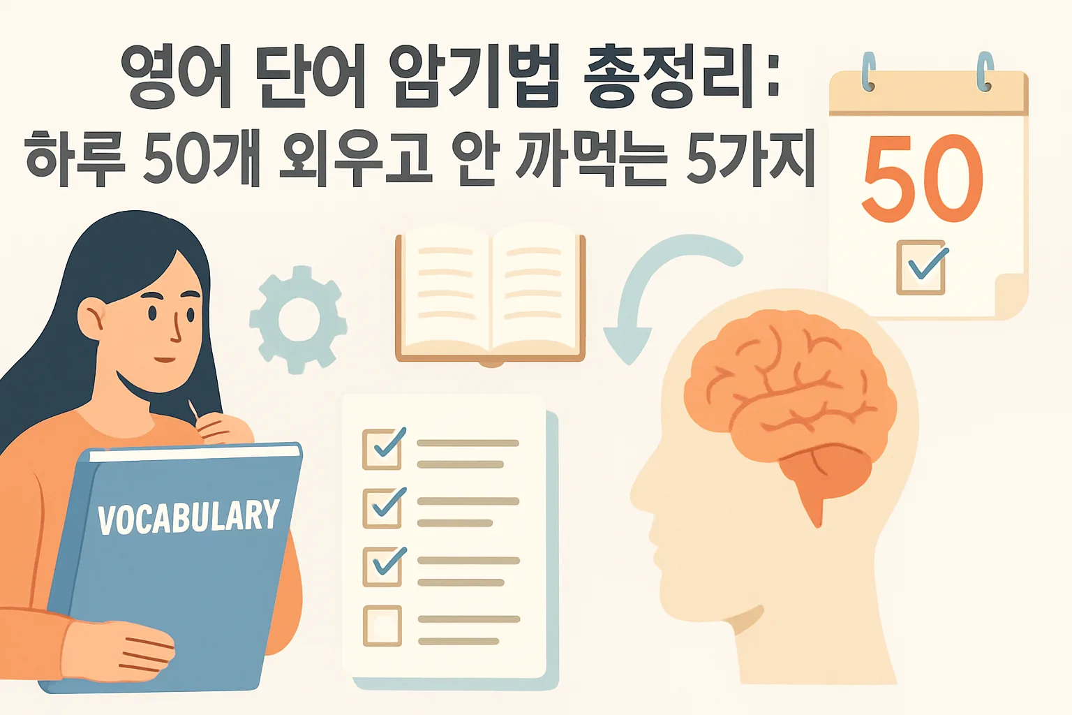 영어 단어 암기법 총정리: 하루 50개 외우고 안 까먹는 5가지 방법