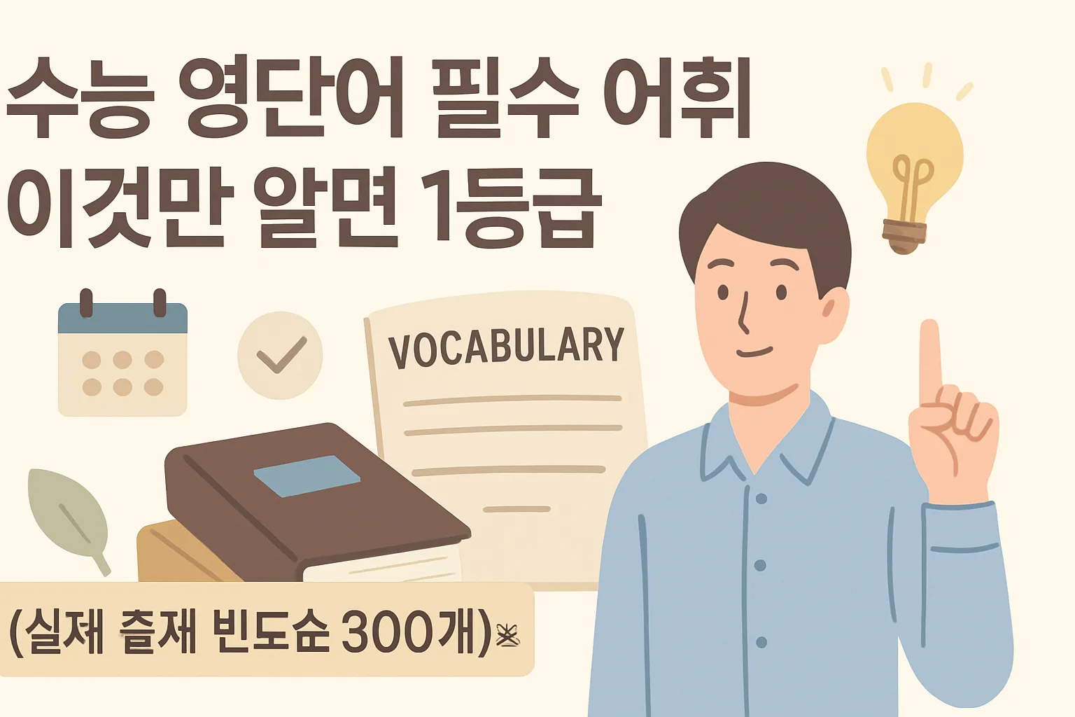수능 영단어 필수 어휘 이것만 알면 1등급 (실제 출제 빈도순 300개)**