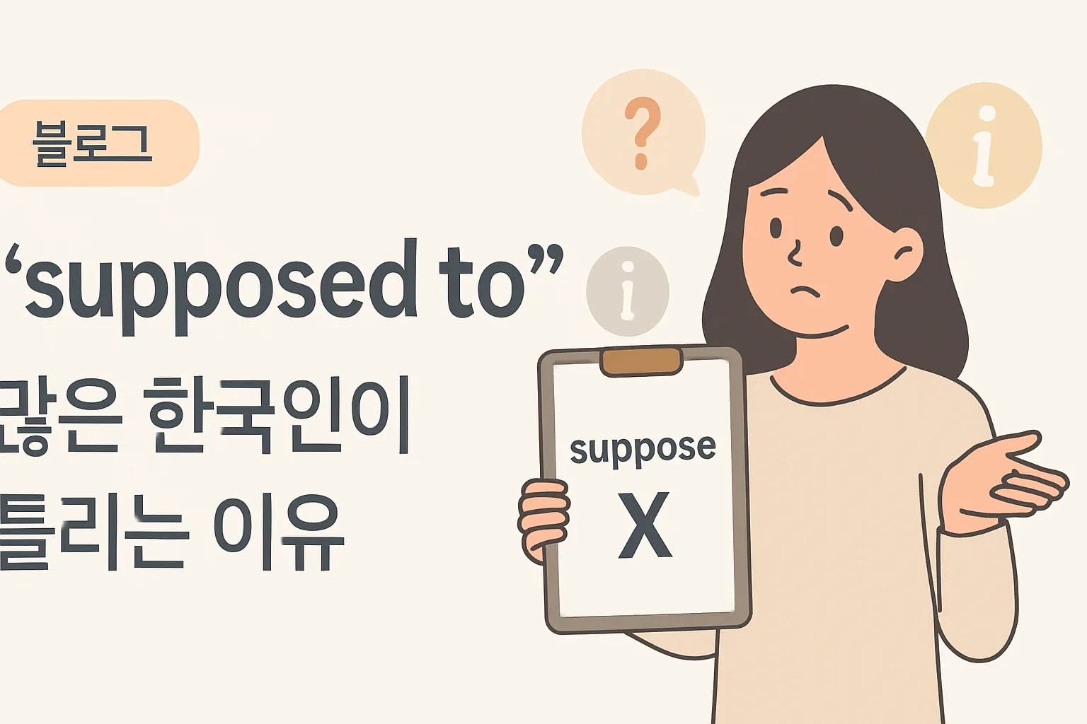 “supposed to” — 많은 한국인이 틀리는 이유