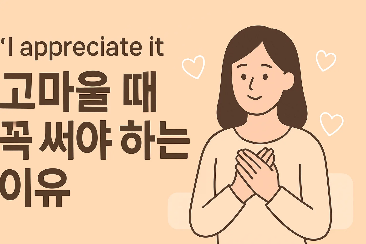 “I appreciate it” — 고마울 때 꼭 써야 하는 이유
