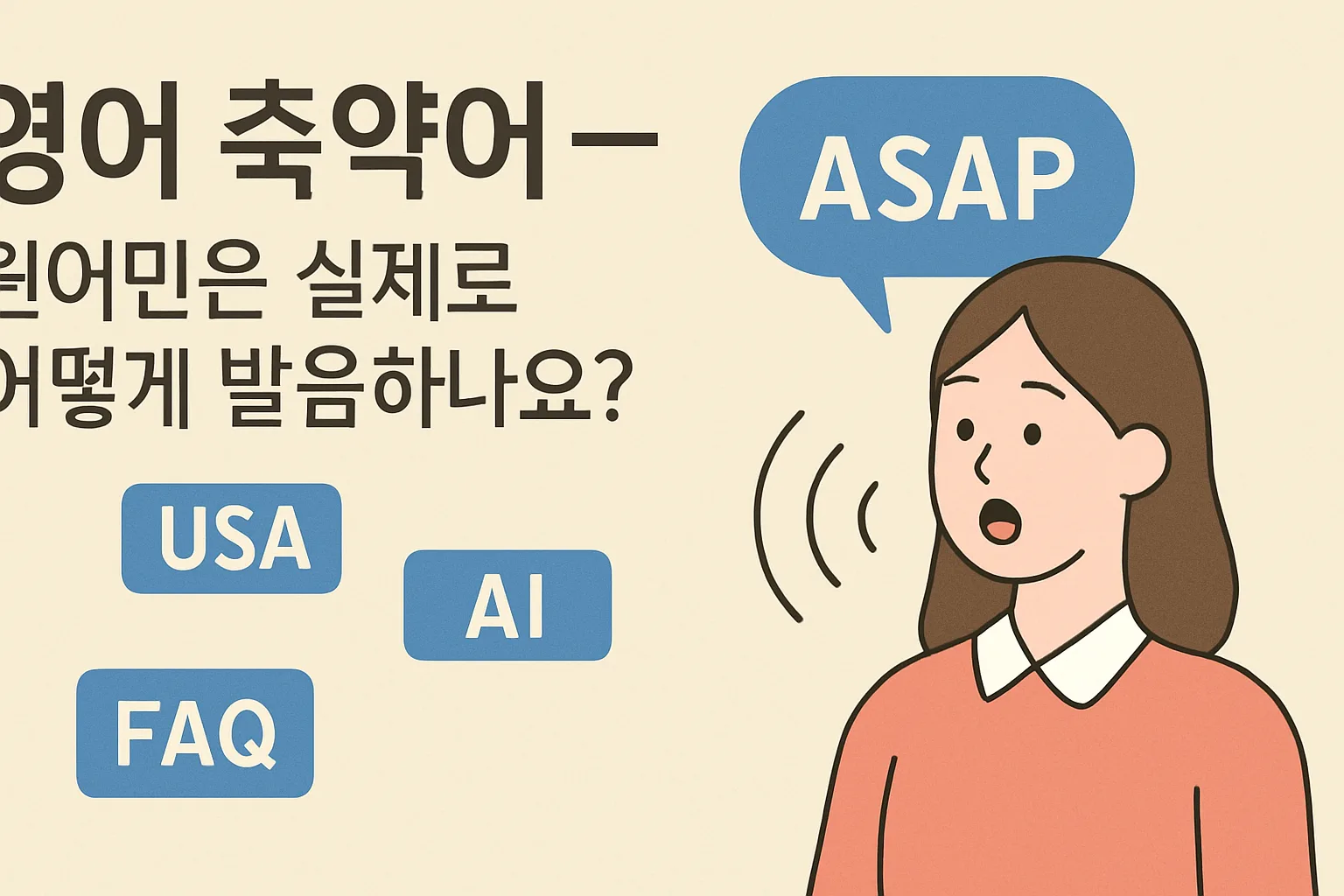 영어 축약어 — 원어민은 실제로 어떻게 발음하나요?