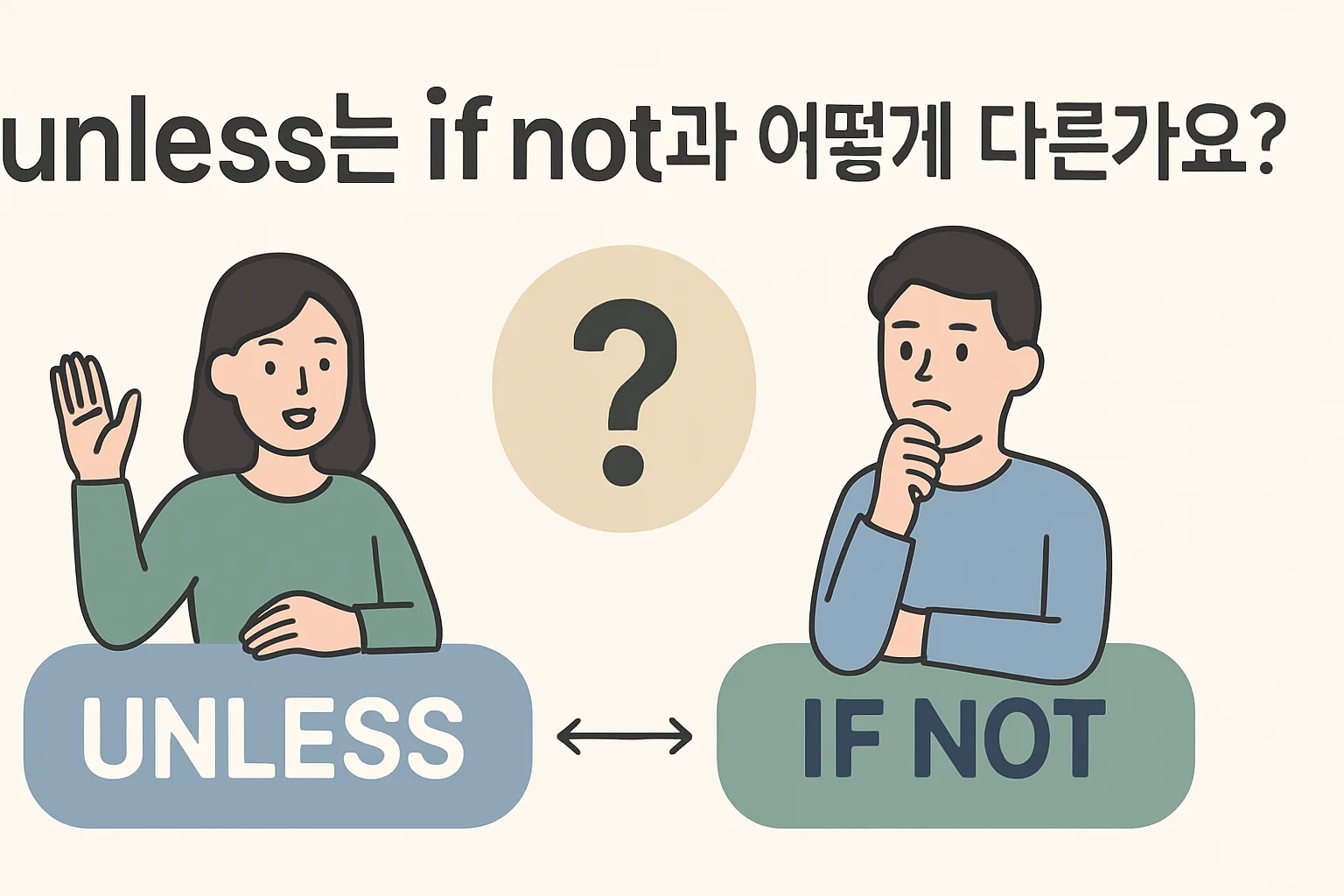 “unless”는 “if not”과 어떻게 다른가요?