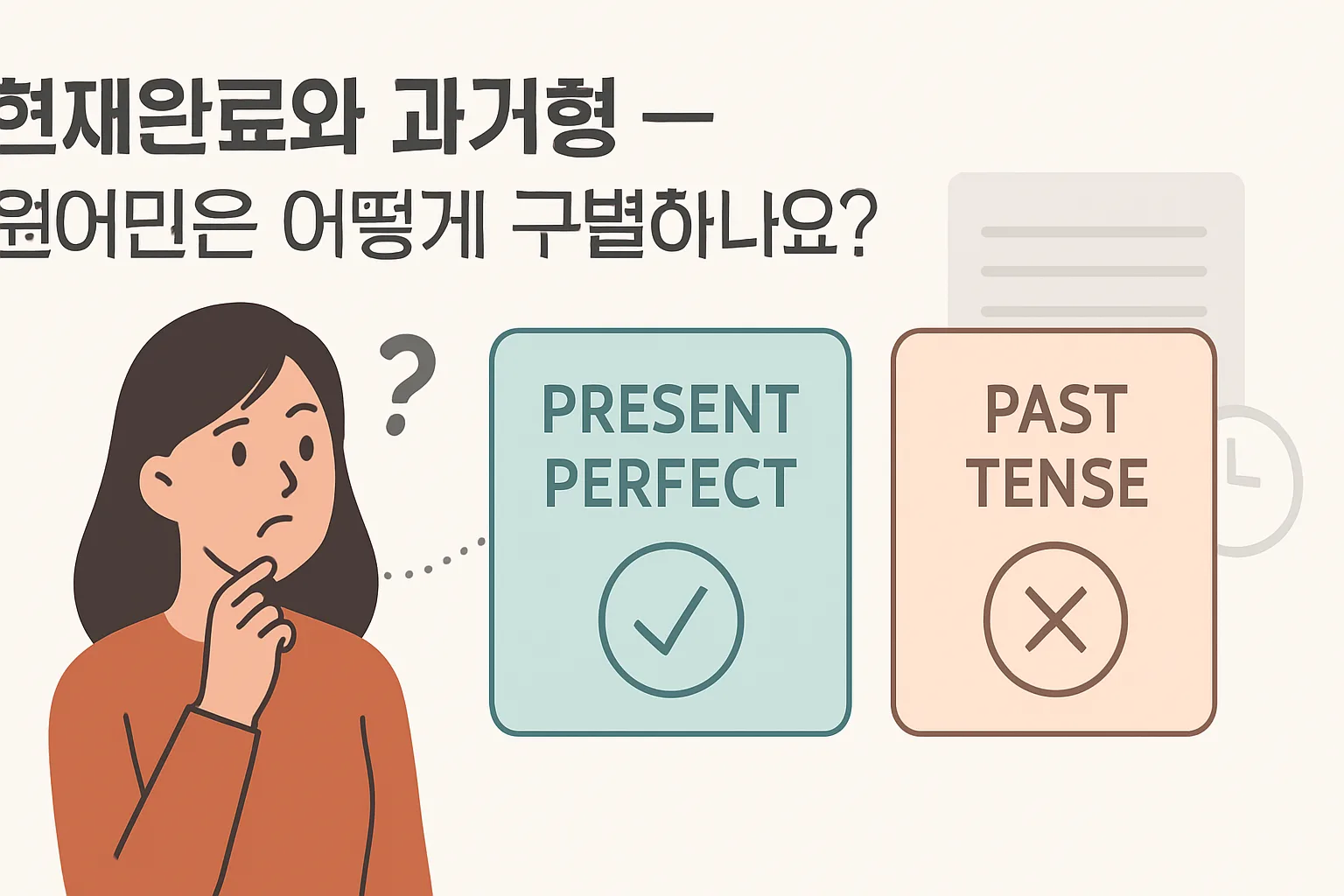현재완료와 과거형 — 원어민은 어떻게 구별하나요?