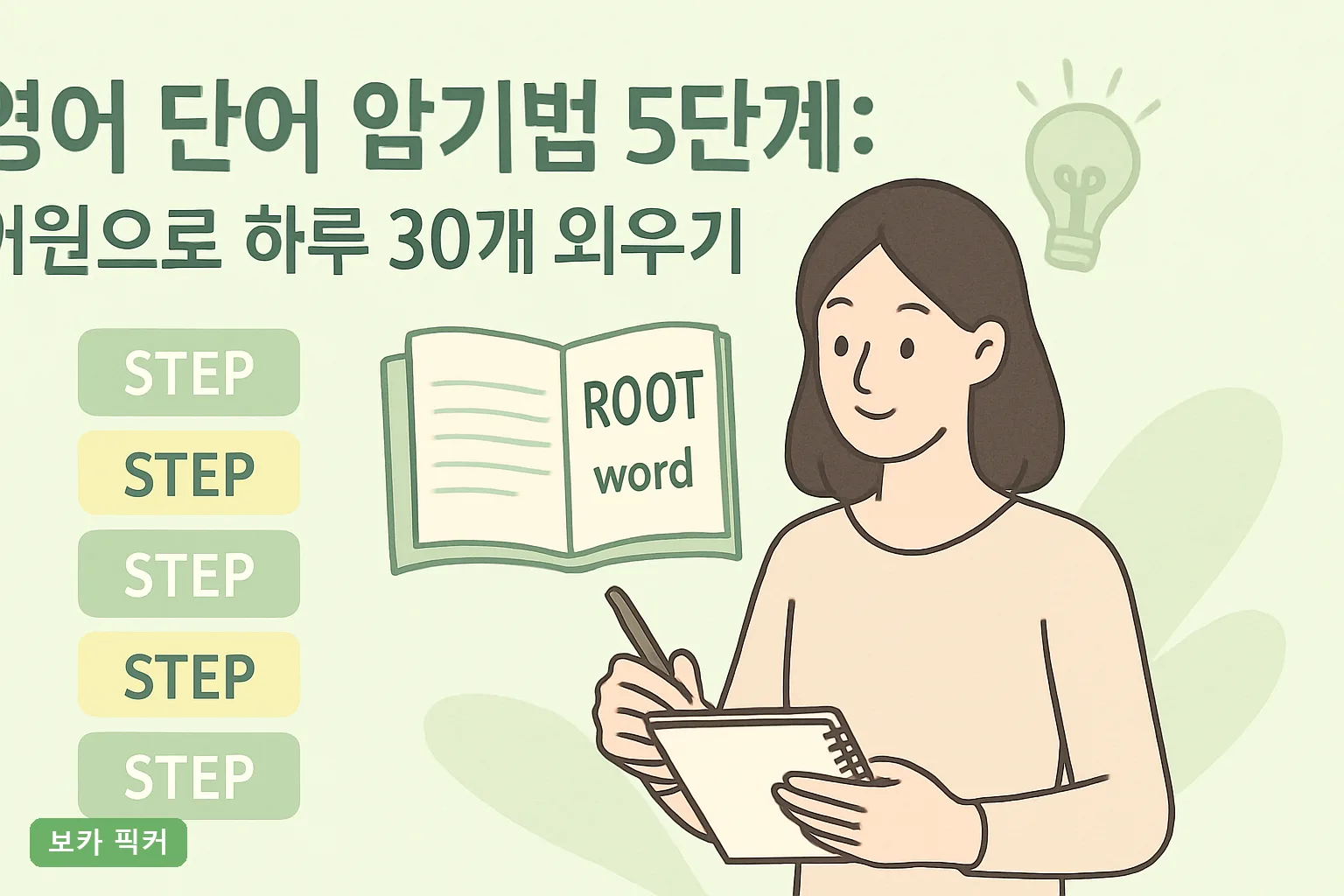 영어 단어 암기법 5단계: 어원으로 하루 30개 외우기