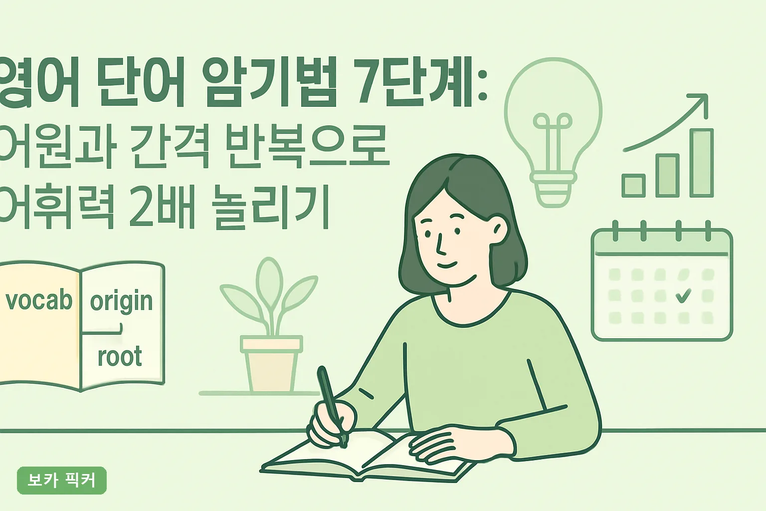 영어 단어 암기법 7단계: 어원과 간격 반복으로 어휘력 2배 늘리기