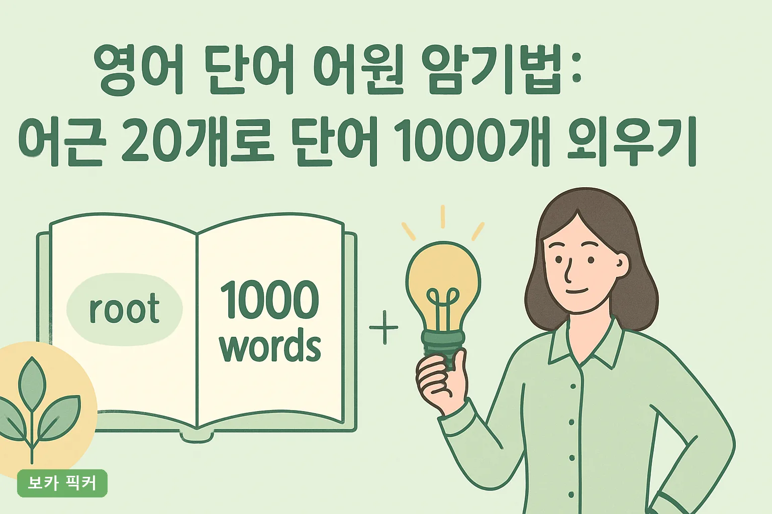 영어 단어 어원 암기법: 어근 20개로 단어 1000개 외우기