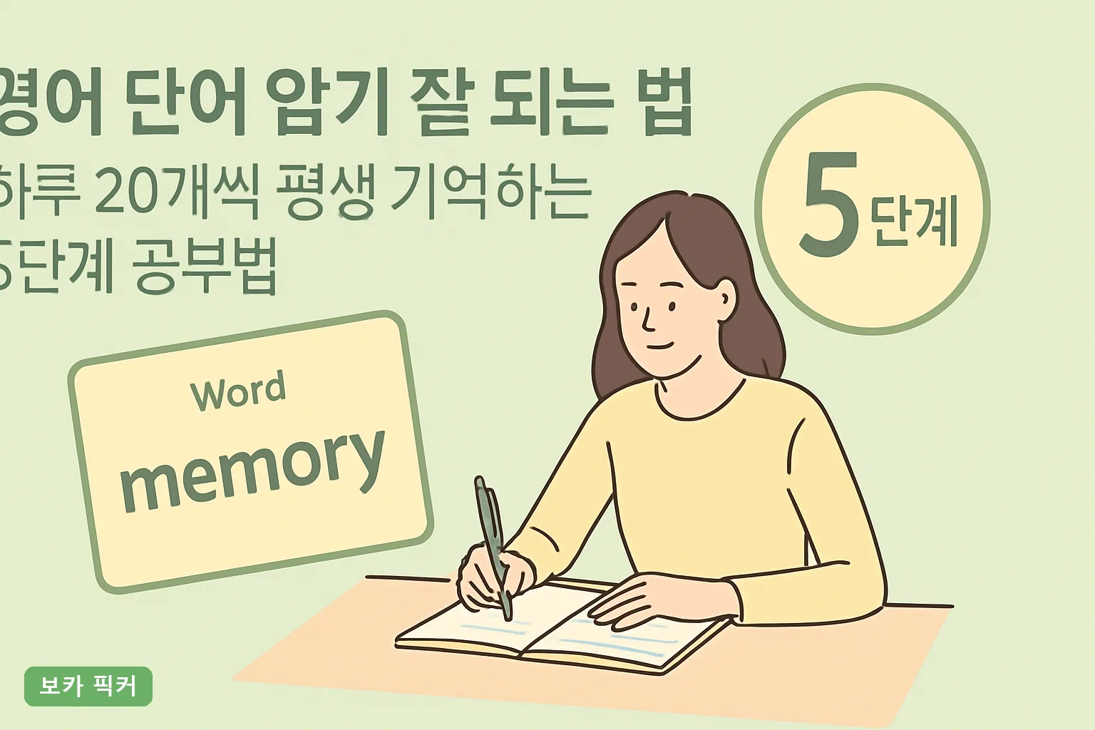 영어 단어 암기 잘 되는 법: 하루 20개씩 평생 기억하는 5단계 공부법